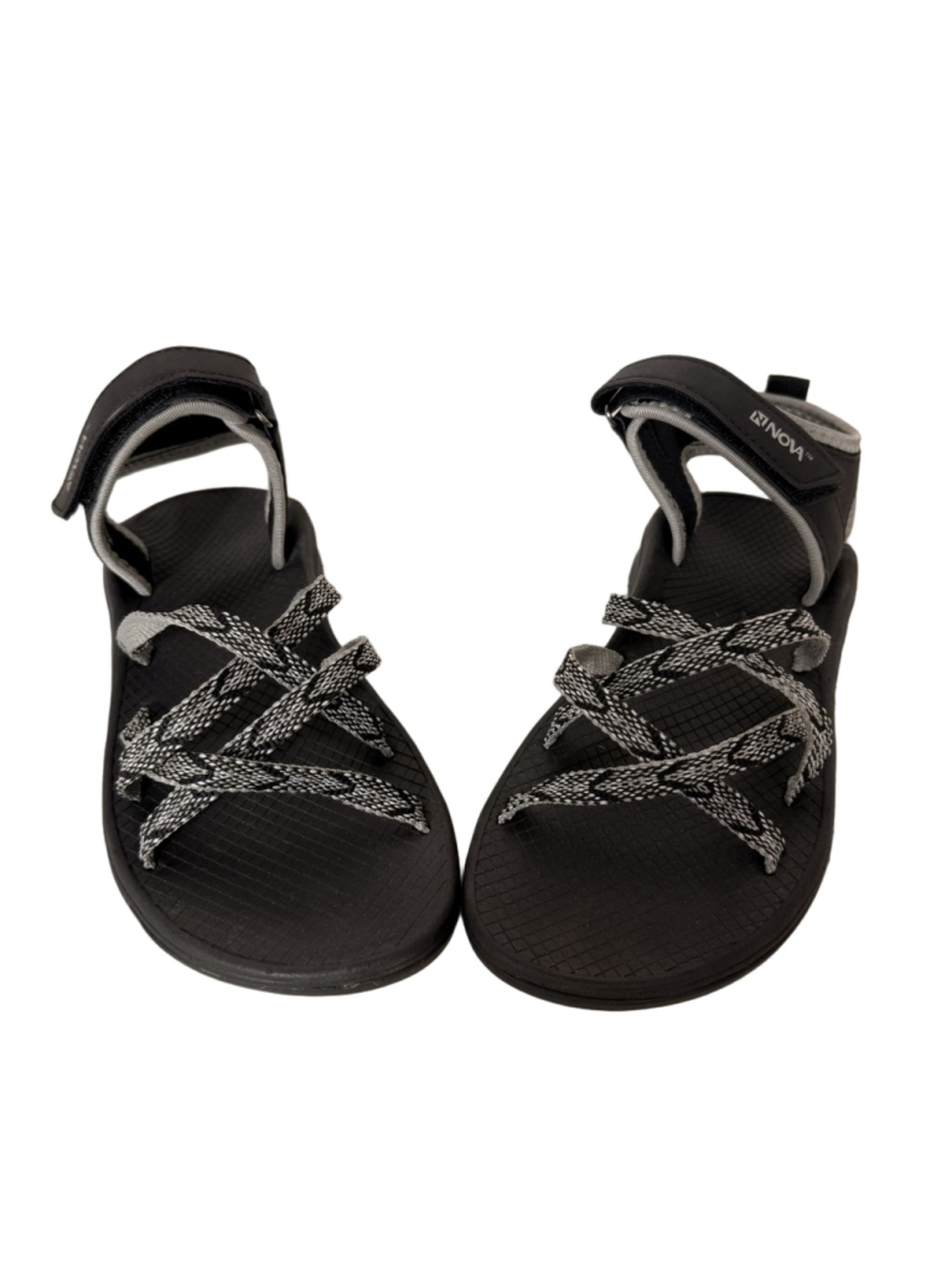Women's Nova Black & Gray Sport Sandals Lace Size 5.5